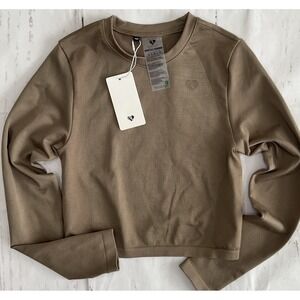 Womens Best Top Motion Seamless Long Sleeve Midi Training Athletic Women Sz M